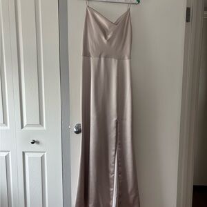 Amsale Cream Maxi Dress Timeless Elegance